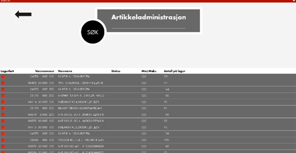 Skjerm-artikkeladministrasjon